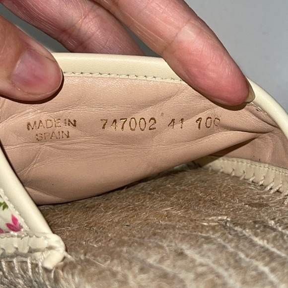 GUCCI 2019 Pilar Double G Floral Espadrille Canvas Slide Sandals 41 10C Wide - Picture 14 of 16